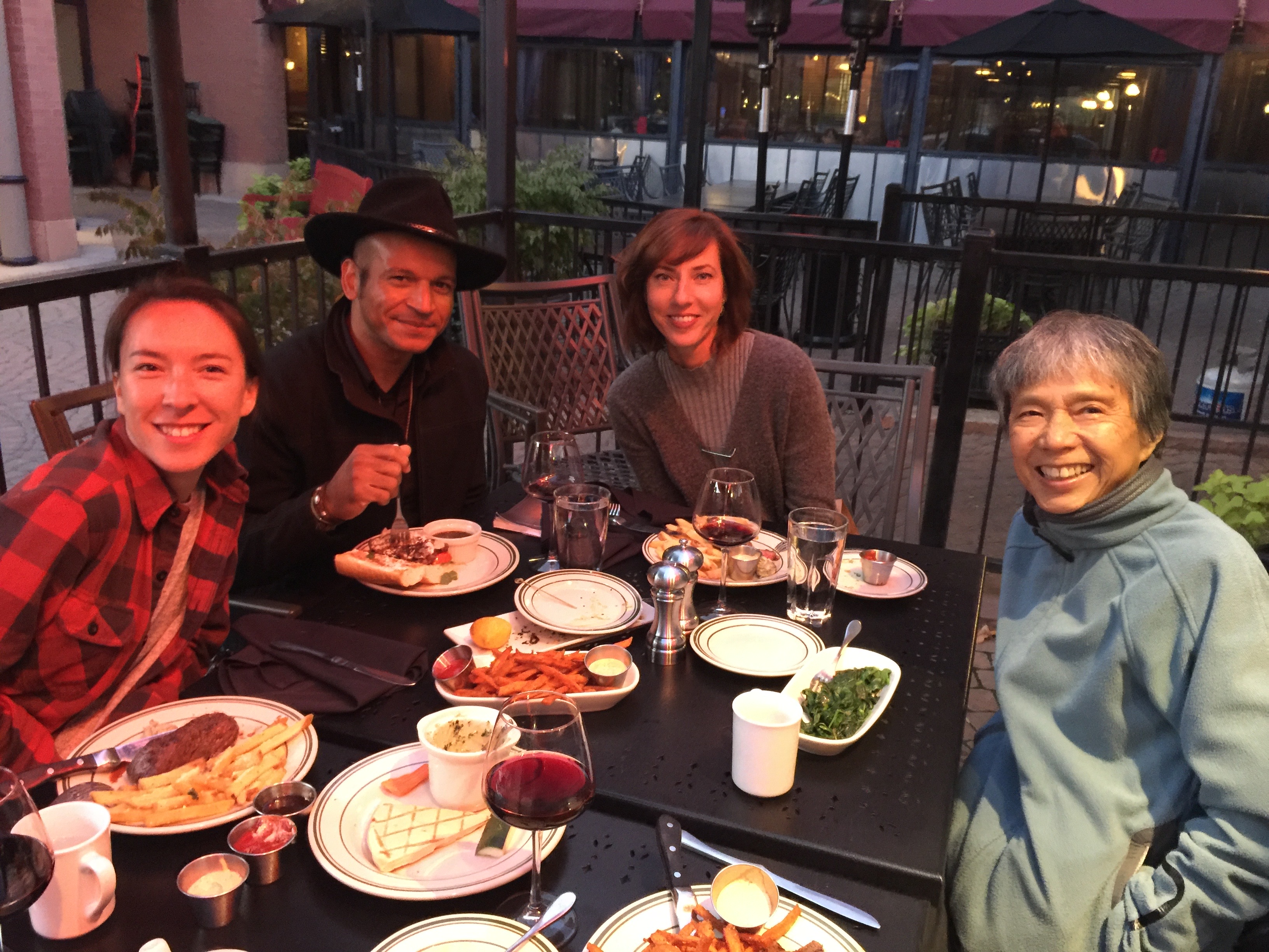 Sally, Kelvin, Kristina with Mary Lees last days